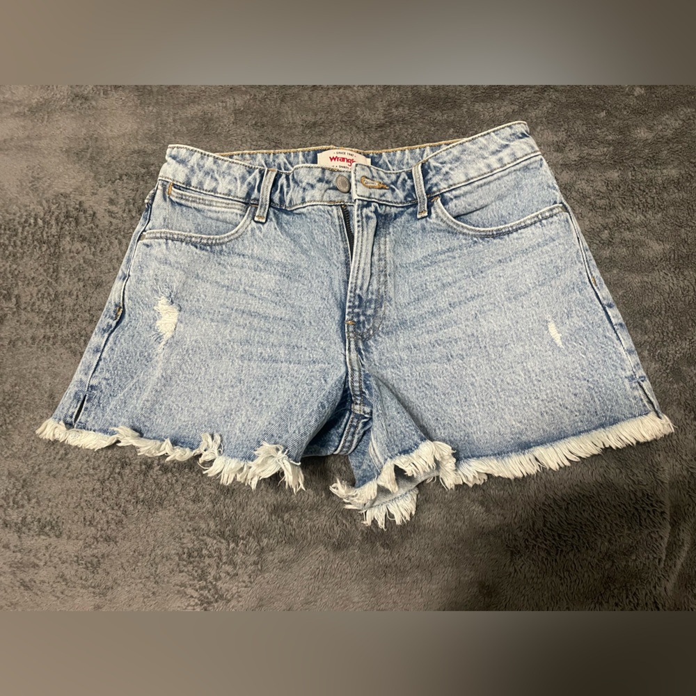 Wrangler shorts Denim Blue High rise vintage 3” inseam NEW